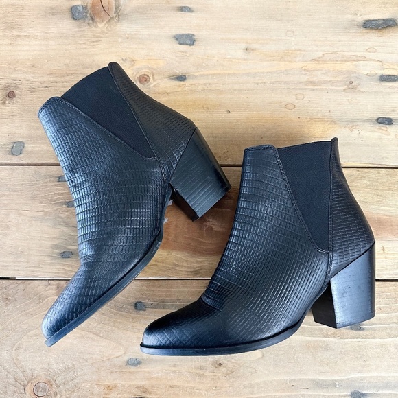 Lascana Leather‎ Boots Chelsea Panels Snake Embossed 7 - Picture 2 of 8